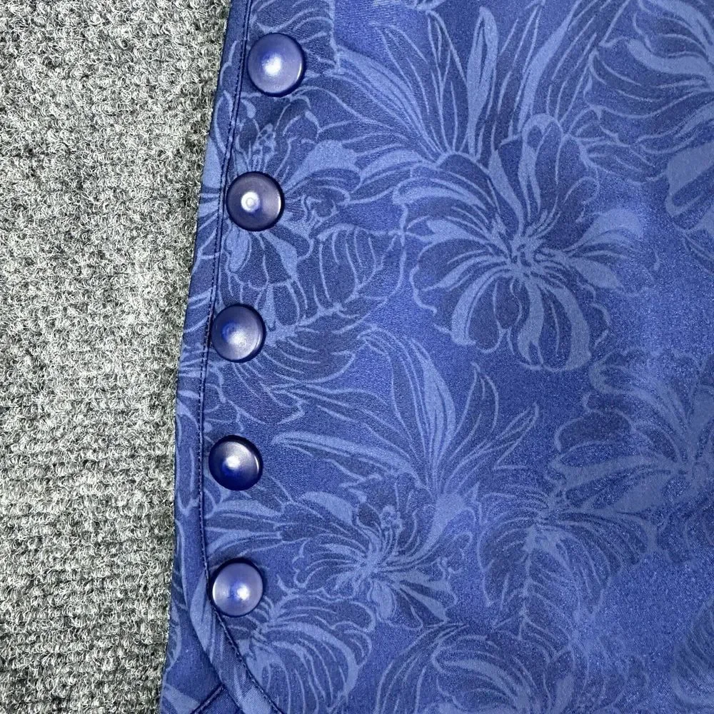 L'etoile Skort Womens Small Blue Floral Side Snap‎ Tennis Core Golf Casual